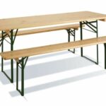 Location ensemble table et bancs de brasserie en bois - mariage, réception et événement en Vendée - WeLocation