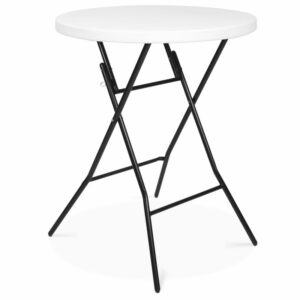 Mange debout simple en résine blanche, idéal pour événements, mariages et réceptions en extérieur