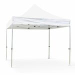 Tente de réception 3x3 mètres en location avec pieux d’ancrage et option de poids de lestage