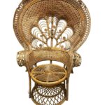 Fauteuil Emmanuel en rotin, fauteuil Paon bohème chic en location pour mariage et cérémonie laïque