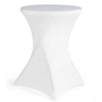 Housse de mange debout blanche en location pour mariage, cocktail et réception en Vendée