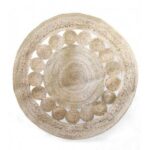 tapis rond en jute ajouré en location WeLocation Vendée