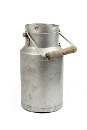 Pot à lait en métal galvanisé pour décoration champêtre, mariage ou événement rustique