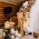 Cube transparent BABY avec lettres blanches pour décoration baby shower, baptême ou anniversaire
