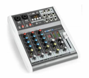 Console de mixage Vonyx VMM-K402 4 canaux – table de mixage sonorisation événementielle